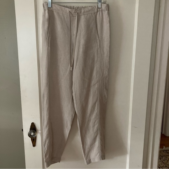 J Jill Washable Ivory Linen Pants size XS - Picture 1 of 7